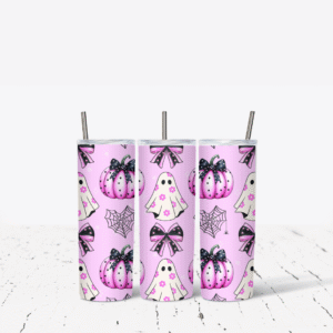 Pink Ghost/Pumpkins