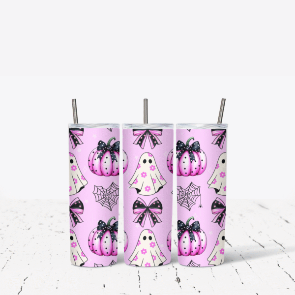 Pink Ghost/Pumpkins